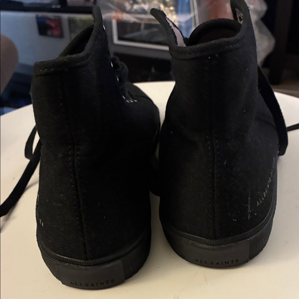 All Saints Black Canvas Men's Sneakers - Picture 5 of 6